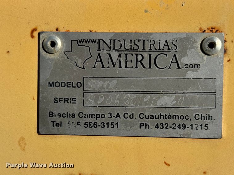 image for item ER0213 Industrias America SP06 skid steer snow pusher