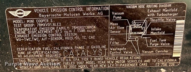 image for item ET3127 2007 Mini Cooper S 