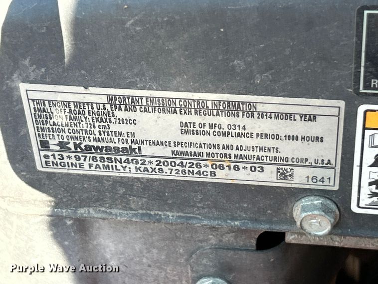 image for item ET3227 2014 Exmark TTX691KAE604 lawn mower