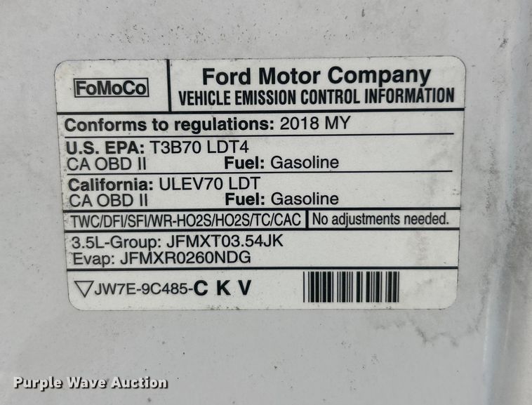 image for item ET3390 2018 Ford F150 XLT SuperCrew pickup truck