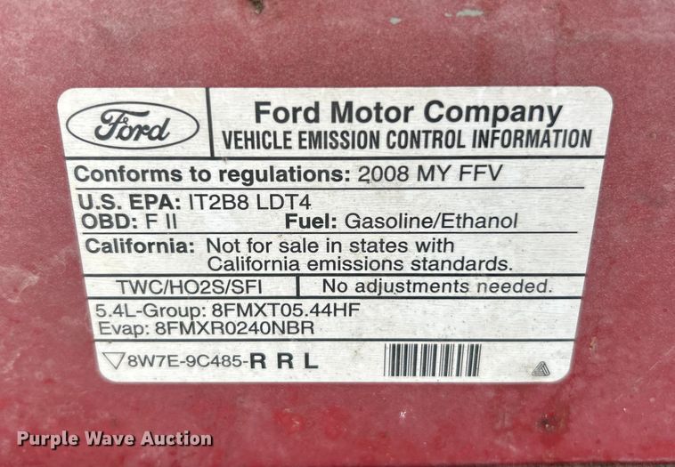 image for item ET3391 2008 Ford F150 XLT SuperCrew pickup truck