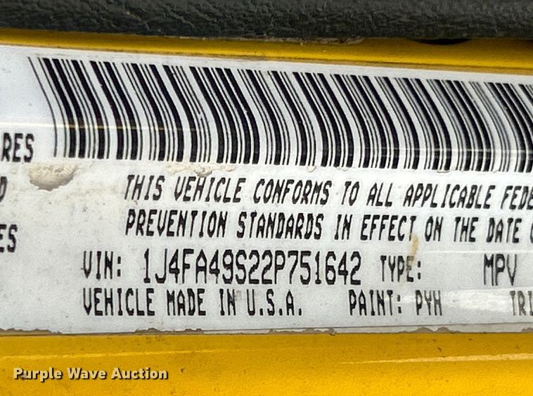 image for item ET3392 2002 Jeep Wrangler Sport SUV