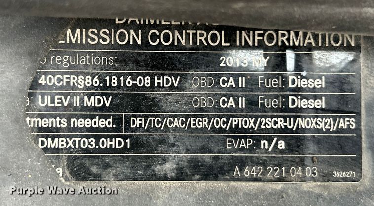 image for item ET3490 2013 Mercedes-Benz Sprinter 2500 refrigerated van