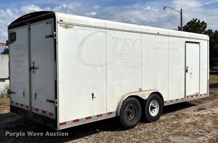 image for item ET4656 2012 H and H Trailers 20' enclosed cargo trailer