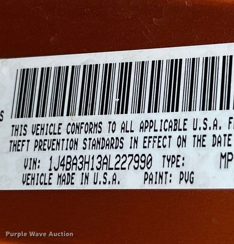 image for item ET6592 2010 Jeep Wrangler SUV