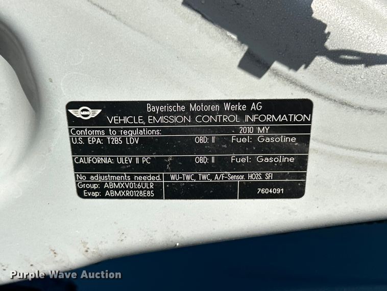 image for item ET6593 2010 Mini Cooper 