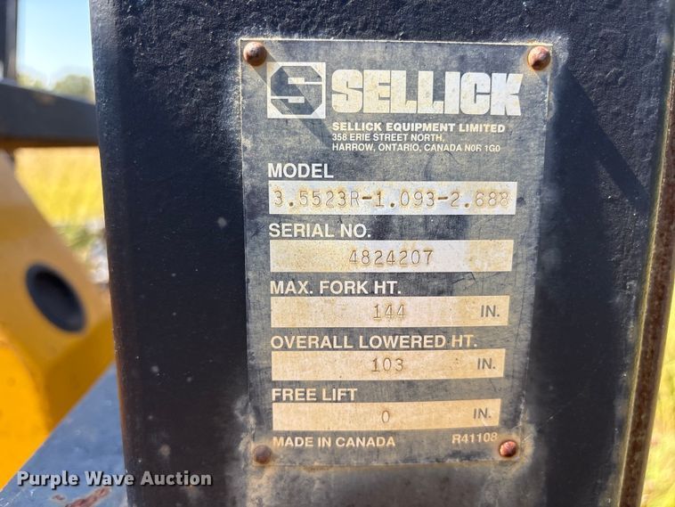 image for item ET7132 Sellick TMF-55 forklift