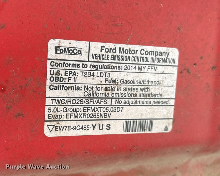 image for item ET7166 2014 Ford F150 SuperCrew pickup truck