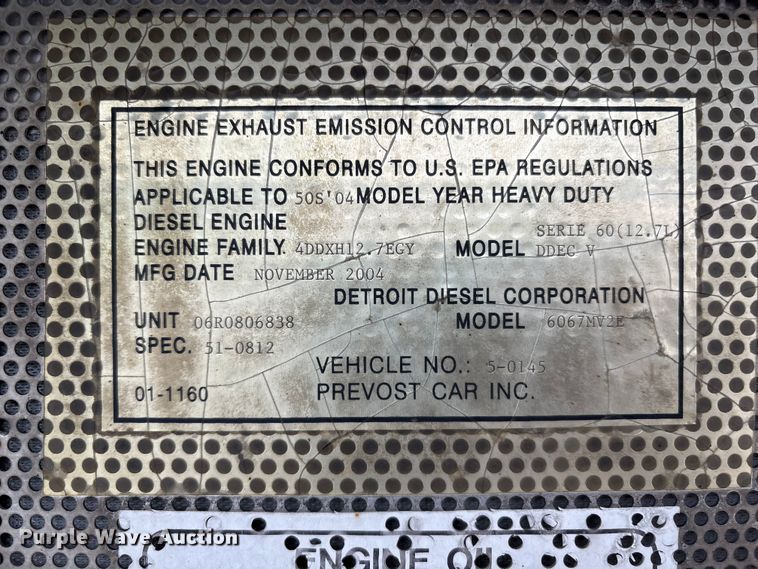 image for item ET8586 2005 Prevost H3-45 Coach Bus