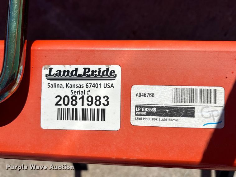 image for item EU0127 Land Pride BB2566 box blade