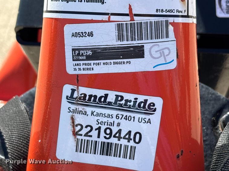 image for item EU0129 Land Pride PD35 post hole auger