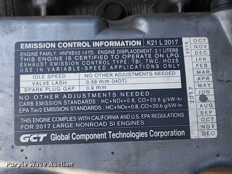 image for item EU2588 2017 UniCarriers PF50 forklift