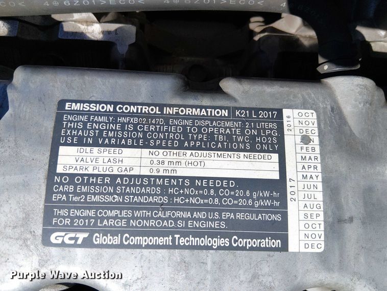 image for item EU2590 2016 UniCarriers PF50 forklift