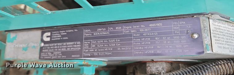 image for item EU3950 Cummins DGCB-5772133 generator