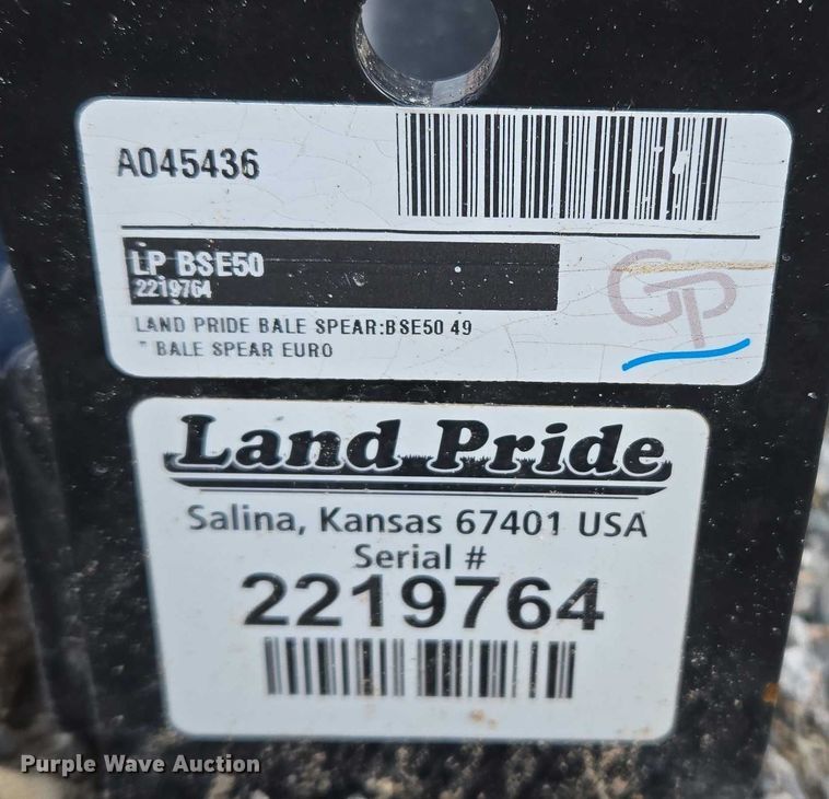 image for item EU3956 Land Pride BSE50 bale spear