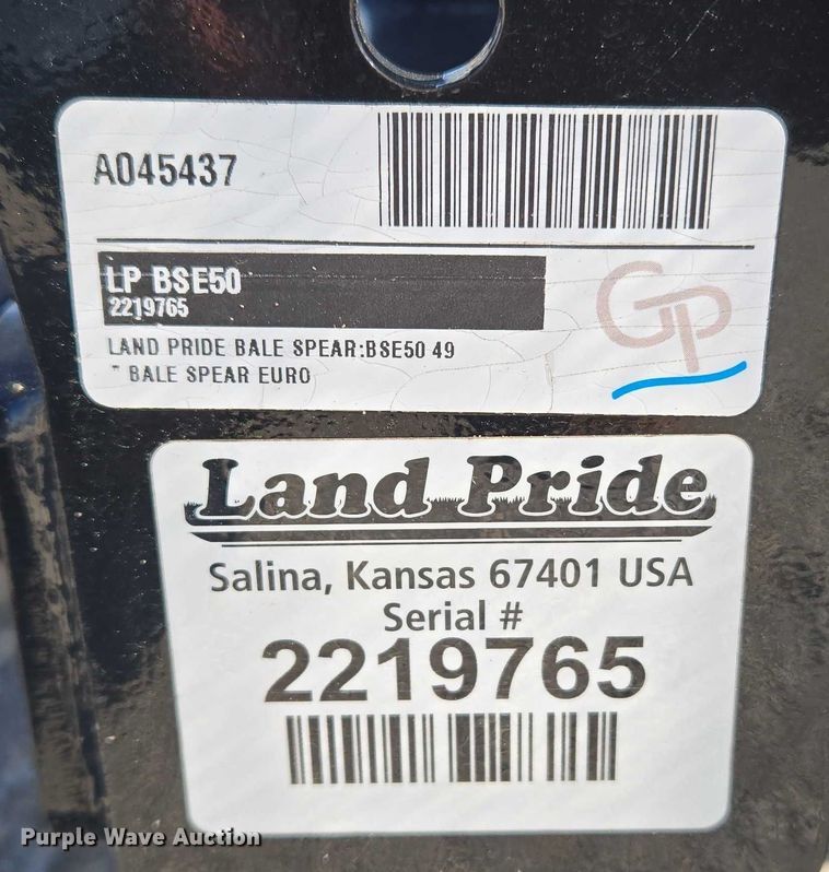 image for item EU3958 Land Pride BSE50 bale spear