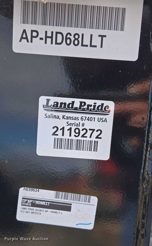 image for item EU3962 Land Pride AP-HD68LLT skid steer bucket