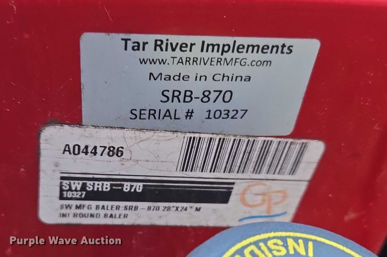 image for item EU3964 Tar River Implements SRB-870 mini round baler