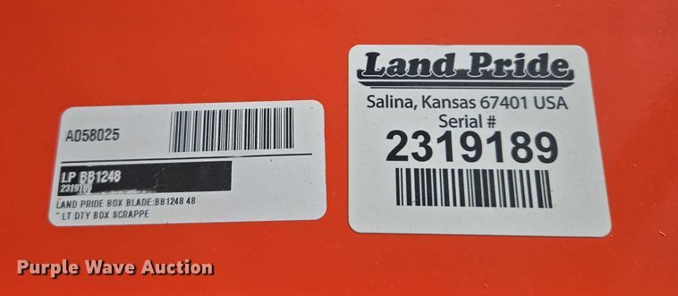 image for item EU3966 Land Pride BB1248 box blade