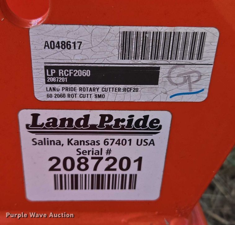 image for item EU3984 Land Pride RCF2060 rotary mower