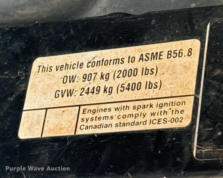 image for item EU5090 2016 John Deere ProGator 2030A utility vehicle