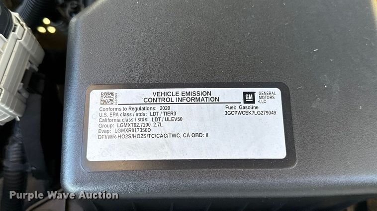 image for item EU5148 2020 Chevrolet Silverado 1500 LT Crew Cab pickup truck