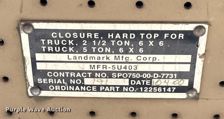 image for item EU5176 1990 BMY Harsco M923A2 flatbed truck