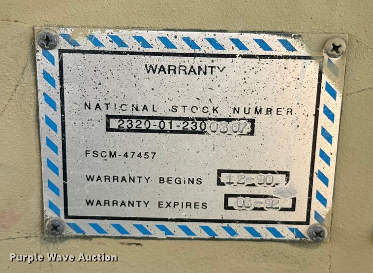 image for item EU5176 1990 BMY Harsco M923A2 flatbed truck