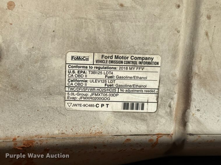 image for item EU5180 2018 Ford F150 XLT SuperCrew pickup truck