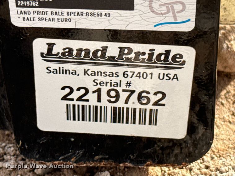 image for item EU5269 Land Pride BSE50 skid steer bale spear
