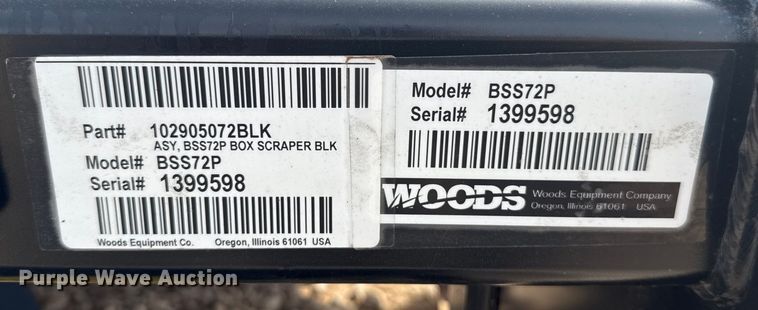 image for item EU5271 Woods BSS72P box blade