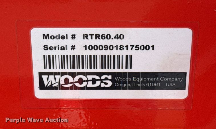image for item EU5277 Woods RTR60.4 tiller