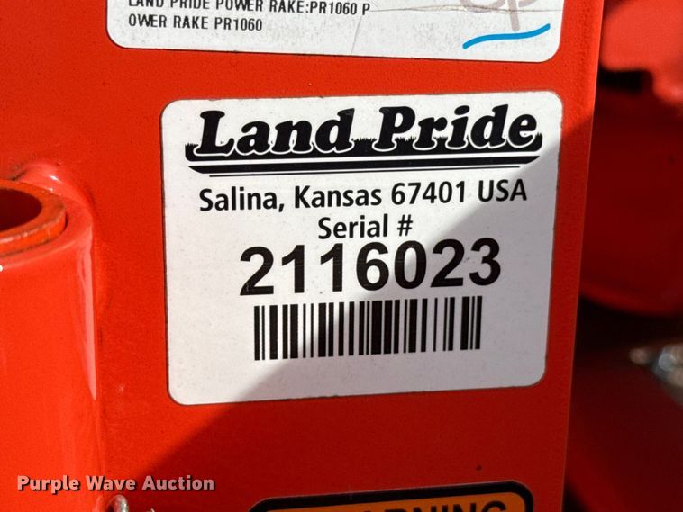 image for item EU5278 Land Pride PR1060 power rake