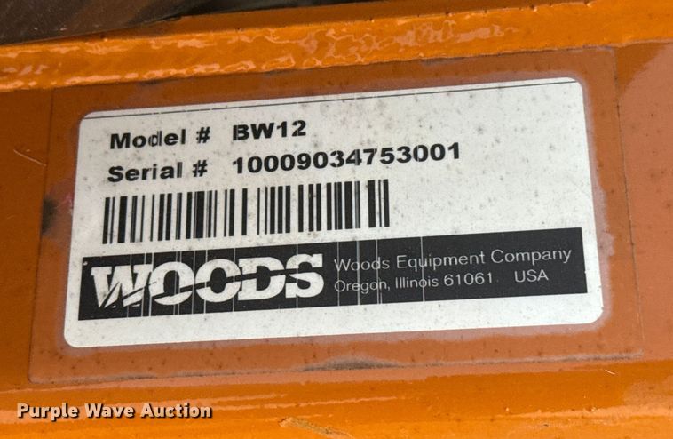 image for item EU5334 Woods BW12 batwing rotary mower