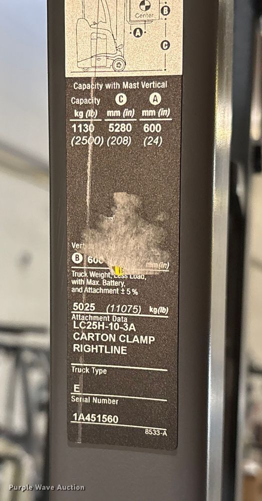 image for item EU8522 2016 Crown RC5545-40 forklift