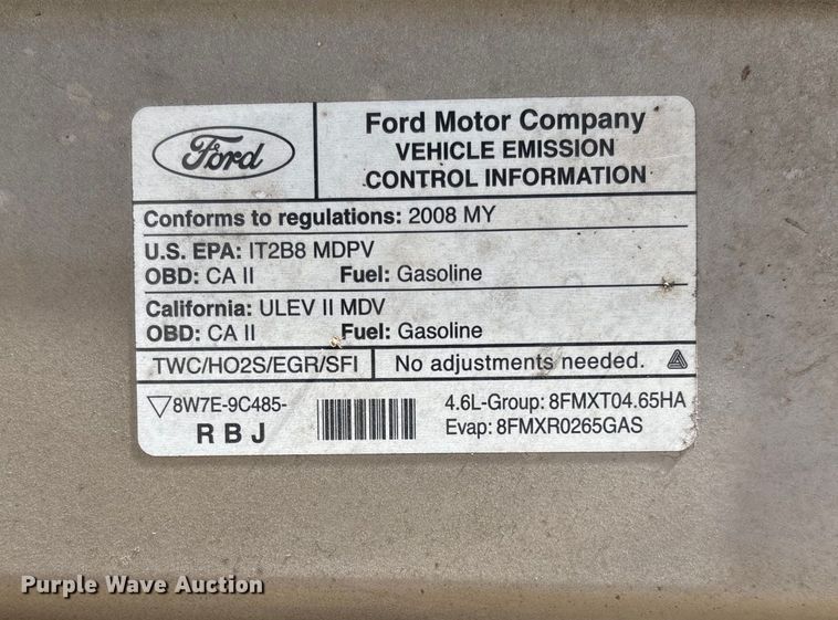 image for item EV3198 2008 Ford E250 van