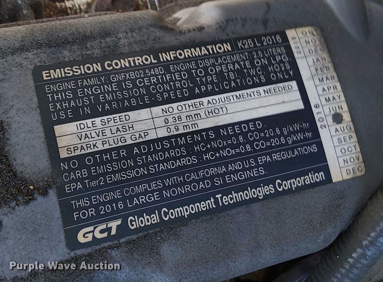 image for item EV4375 2016 UniCarriers PF70 forklift