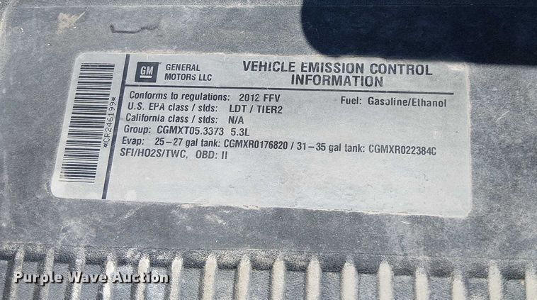 image for item EV5370 2012 Chevrolet Tahoe Police SUV