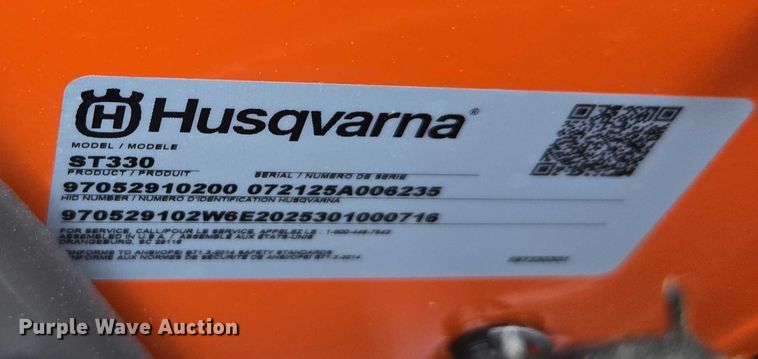 image for item EV5435 Husqvarna ST330 snow blower