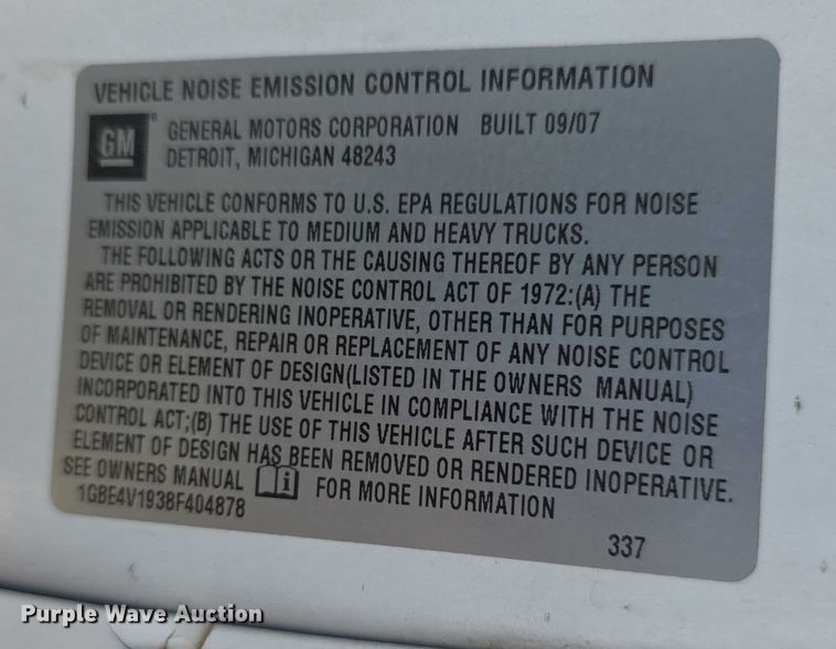 image for item FI0593 2008 Chevrolet C4500 ambulance