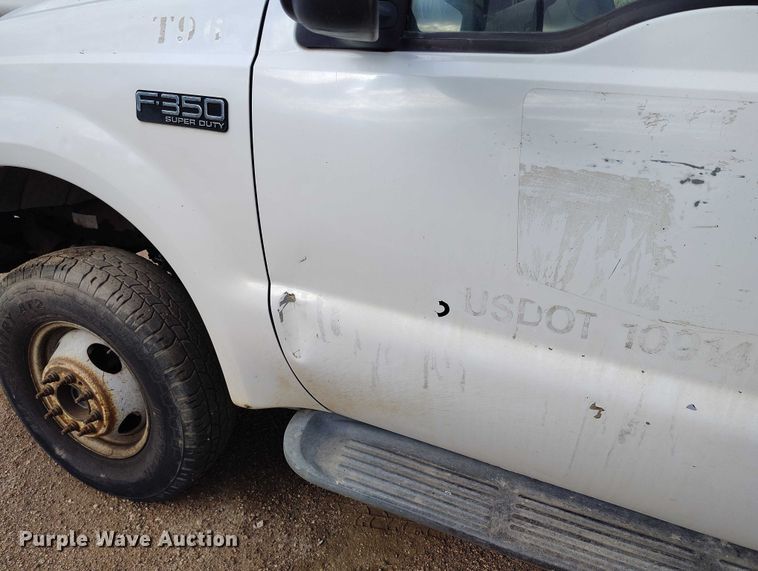 image for item IP9720 2000 Ford F350 Super Duty SuperCab dump flatbed pickup truck