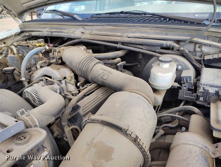 image for item IP9720 2000 Ford F350 Super Duty SuperCab dump flatbed pickup truck