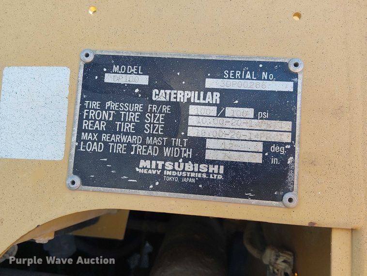 image for item NU9736 Caterpillar DP100 forklift