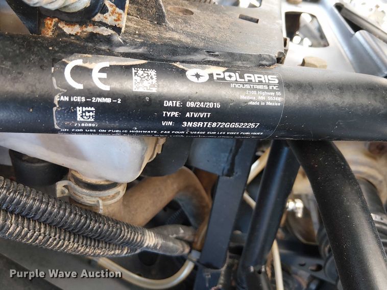 image for item NU9746 2016 Polaris Ranger XO utility vehicle