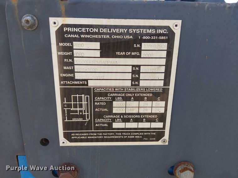 image for item NU9771 2008 Princeton PB50 forklift