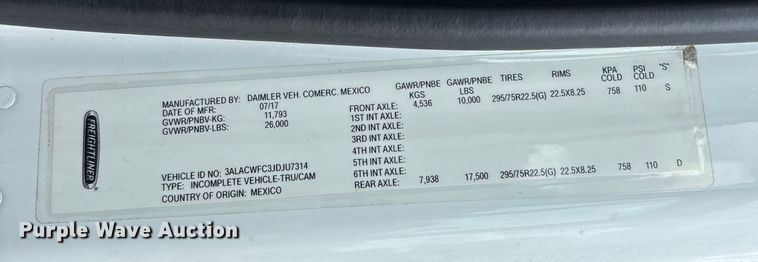 image for item YA1044 2018 Freightliner Business Class M2  box truck