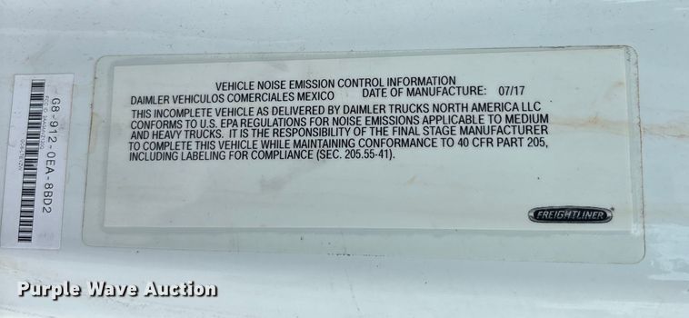 image for item YA1044 2018 Freightliner Business Class M2  box truck