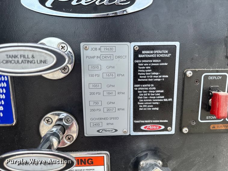 image for item YA1350 2007 Pierce Enforcer pumper fire truck