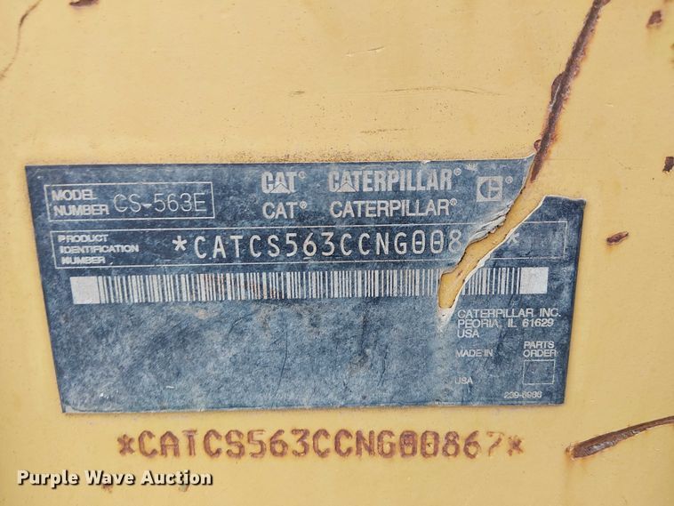 image for item DJ7870 2005 Caterpillar CS-563E single drum vibratory roller