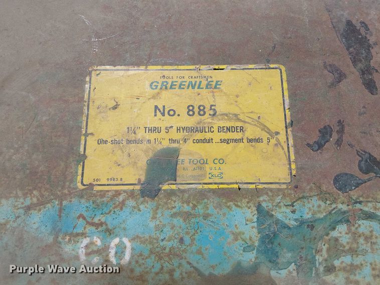 image for item DJ7884 Greenlee 885 conduit bender